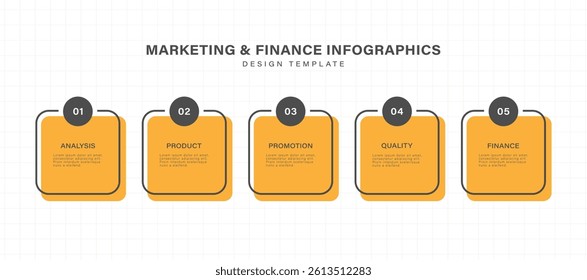 Infographic 5 Steps or Options for business presentations or reports