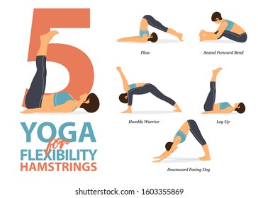 Set Yoga Postures Female Figures Infographic Stock Vector (Royalty Free ...