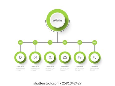 Infographic 6 options design elements for your business data.