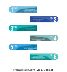 infographic 6 section digram step by step  