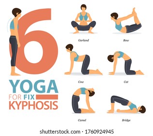 Infographic 6 Yoga Poses Workout Home Stock Vector (Royalty Free ...