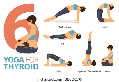 Infographic 6 Yoga Poses Office Syndrome Stock Vector (Royalty Free ...