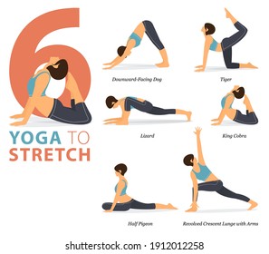 Set 8 Yoga Poses Asana Posture Stock Vector (Royalty Free) 1926105878