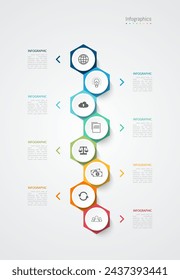 Infographic 8 options design elements for your business data. Vector Illustration.