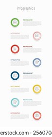 Infographic 8 options design elements for your business data. Vector Illustration.