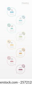 Infographic 8 options design elements for your business data. Vector Illustration.