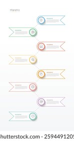 Infographic 8 options design elements for your business data. Vector Illustration.