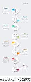 Infographic 8 options design elements for your business data. Vector Illustration.