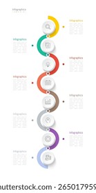 Infographic 8 options design elements for your business data. Vector Illustration.