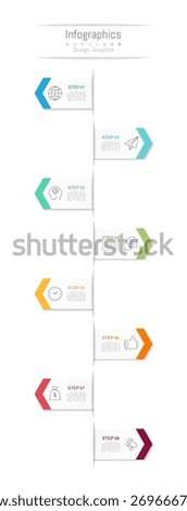 Infographic 8 options design elements for your business data. Vector Illustration.