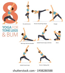 Infographic 8 Yoga Poses Workout Concept Stock Vector (Royalty Free ...