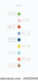 Infographic 9 options design elements for your business data. Vector Illustration.