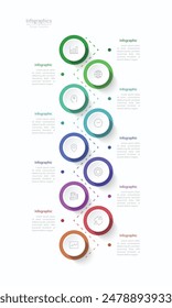 Infographic 9 options design elements for your business data. Vector Illustration.