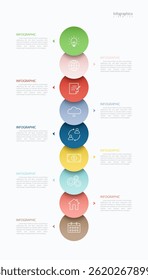 Infographic 9 options design elements for your business data. Vector Illustration.