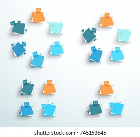 Infographic Abstract 3d Shapes Business Cycles A