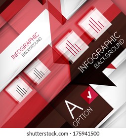 Fondo abstracto infográfico - forma geométrica de flecha. Para presentación de negocios | tecnología | diseño web