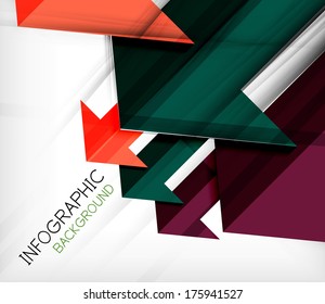 Infographic abstract background - arrow geometric shape. For business presentation | technology | web design