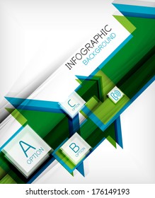 Infographic abstract background - arrow geometric shape.
