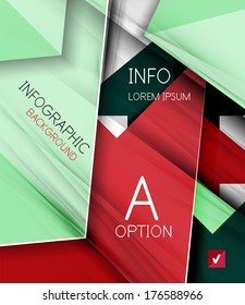 Infographic abstract background - arrow geometric shape. 