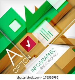 Infographic abstract background - arrow geometric shape.
