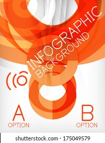 Infographic abstract background made of geometric shapes