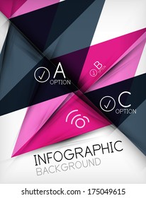 Infographic abstract background made of geometric shapes
