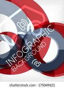 Infografik-abstrakter Hintergrund auf geometrischen Formen