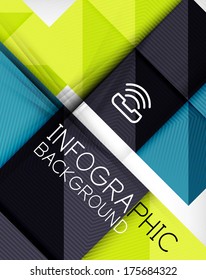 Infographic abstract background made of geometric shapes