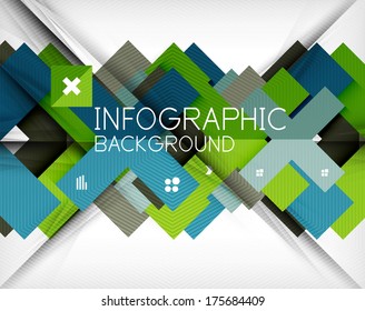 Infografik-abstrakter Hintergrund auf geometrischen Formen