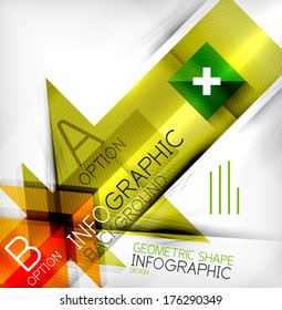 Infographic abstract background made of geometric shapes
