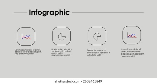 infographic abstract blue red gray black gradient background, business technology digital communication ,intelligence illustration element, future banner pattern creative graphic vector graph square 