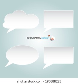 Infographic Abstract clouds . Vector illustration