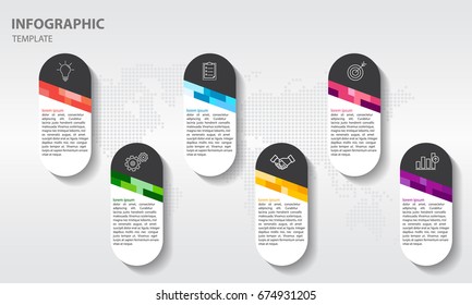 Infographic abstract design template six options