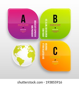 Infographic Abstract Digital Vector Template. 