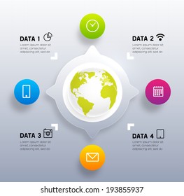 Infographic Abstract Digital Vector Template. 