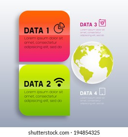 Infographic Abstract Digital Vector Template