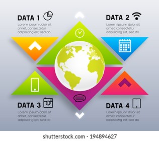Infographic Abstract Digital Vector Template