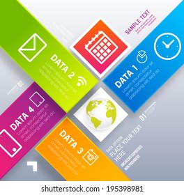 Infographic Abstract Digital Vector Template.