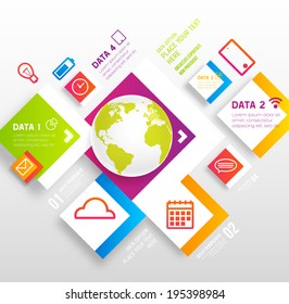 Infographic Abstract Digital Vector Template.