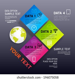 Infographic Abstract Digital Vector Template for Business Design