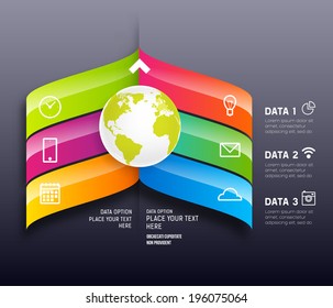 Infographic Abstract Digital Vector Template for Business Design