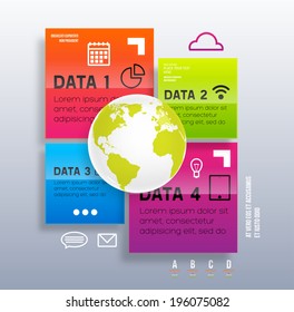 Infographic Abstract Digital Vector Template for Business Design