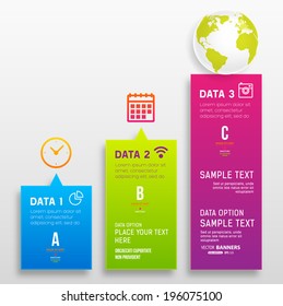 Infographic Abstract Digital Vector Template for Business Design
