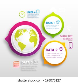Infographic Abstract Digital Vector Template for Business Design