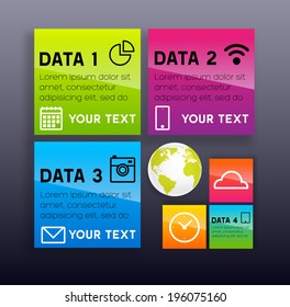 Infographic Abstract Digital Vector Template for Business Design