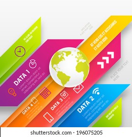 Infographic Abstract Digital Vector Template for Business Design