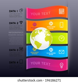Infographic Abstract Digital Vector Template for Business Design