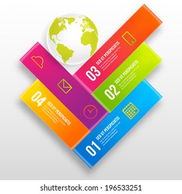 Infographic Abstract Digital Vector Template for Business Design. Can be used for workflow layout, diagrams and web designs. 