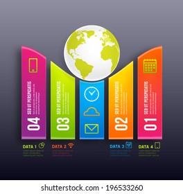 Infographic Abstract Digital Vector Template for Business Design. Can be used for workflow layout, diagrams and web designs. 