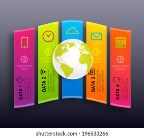 Infographic Abstract Digital Vector Template for Business Design. Can be used for workflow layout, diagrams and web designs. 